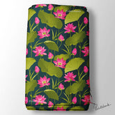Lotus pichwai Flower fabric wholesaler